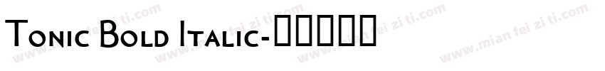 Tonic Bold Italic字体转换